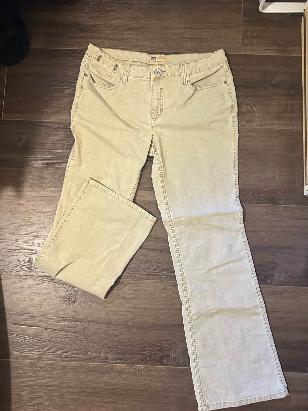 Faded Glory Women's Size 12 Corduroy Beige Boot Cut Jeans